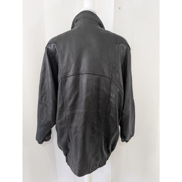 G-III APPAREL! LUXE BLACK GENUINE LEATHER, THERMOLITE ZIPPER LINER COAT! SZ L - Picture 7 of 11